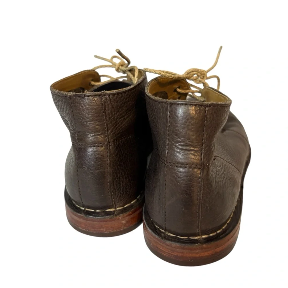 Cole Haan Dark Brown Leather Chukka Boots with Tan Laces